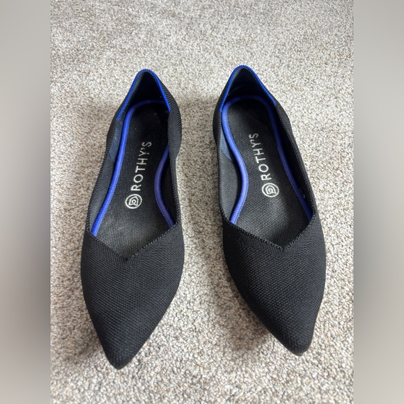 Rothy's Shoes - ROTHY'S 'The Point' Black Knit Ballet Flat Size Women's 9 Washable Flats Teacher